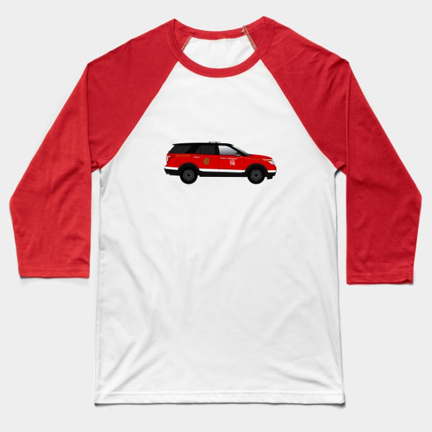 Chicago Fire Department battalion Chief car Baseball T-Shirt by BassFishin